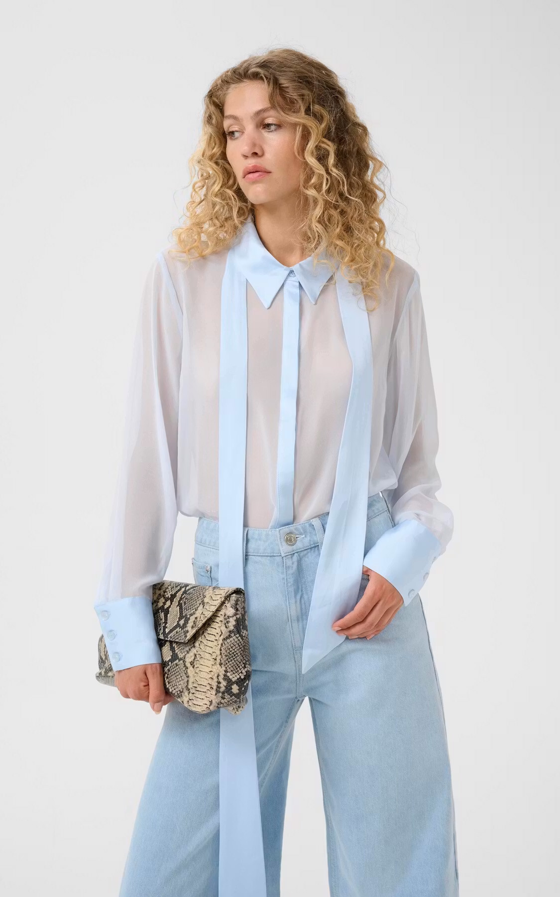 Lichtblauw Blouse