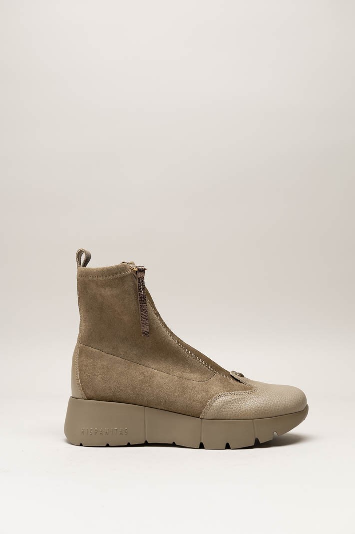 Taupe Enkellaars plat