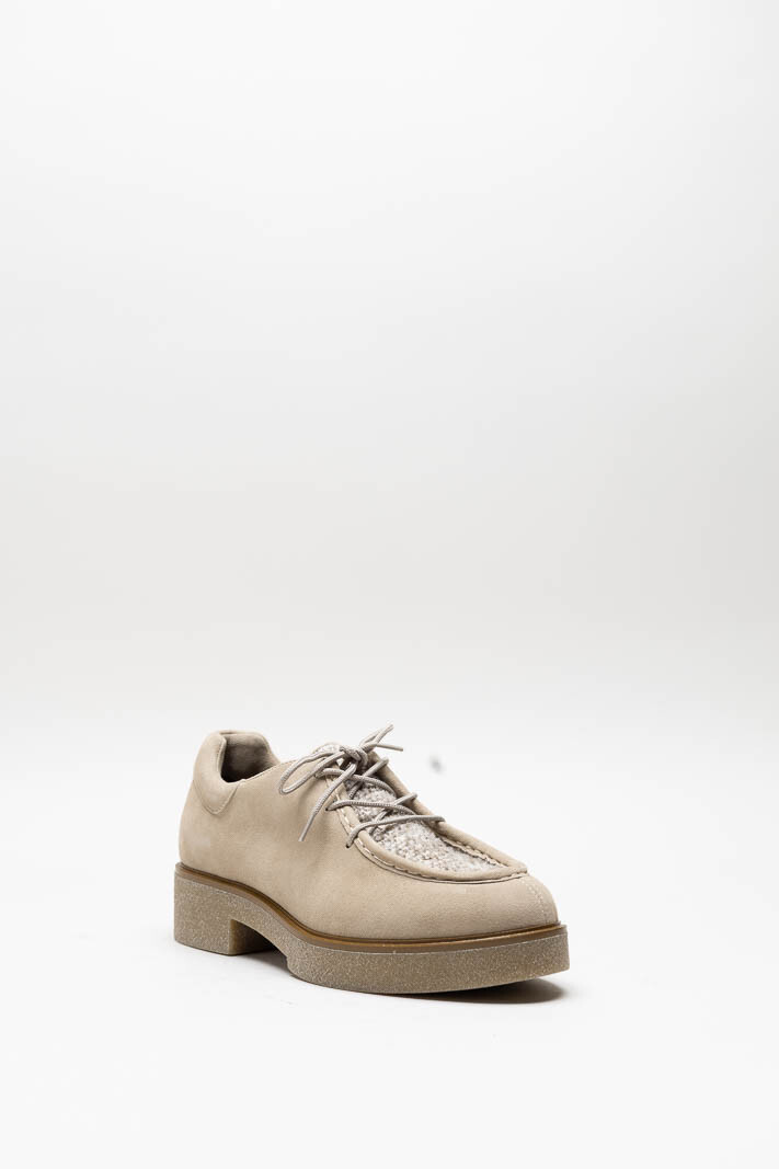 Beige Veterschoen Beige Veterschoen