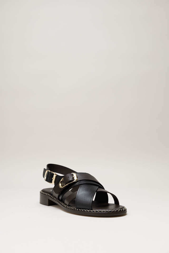 Zwart Sandaal plat image