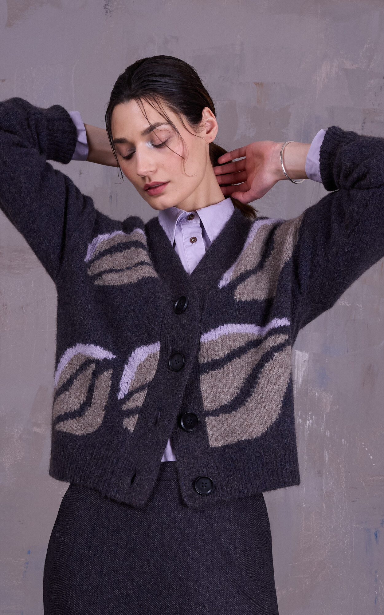 Blauw Cardigan