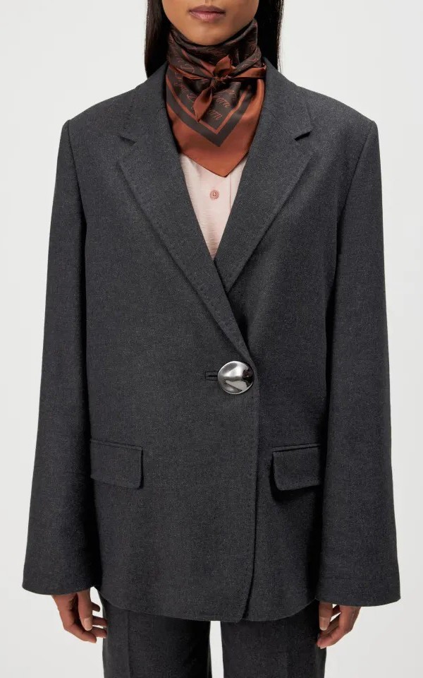Donkergrijs Blazer