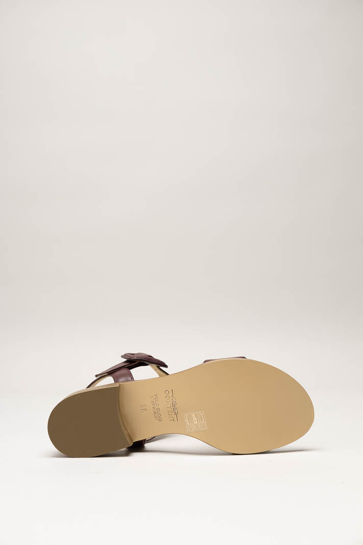 Bordeaux Sandaal plat image