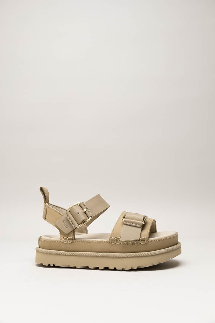 Beige Sandaal sleehak