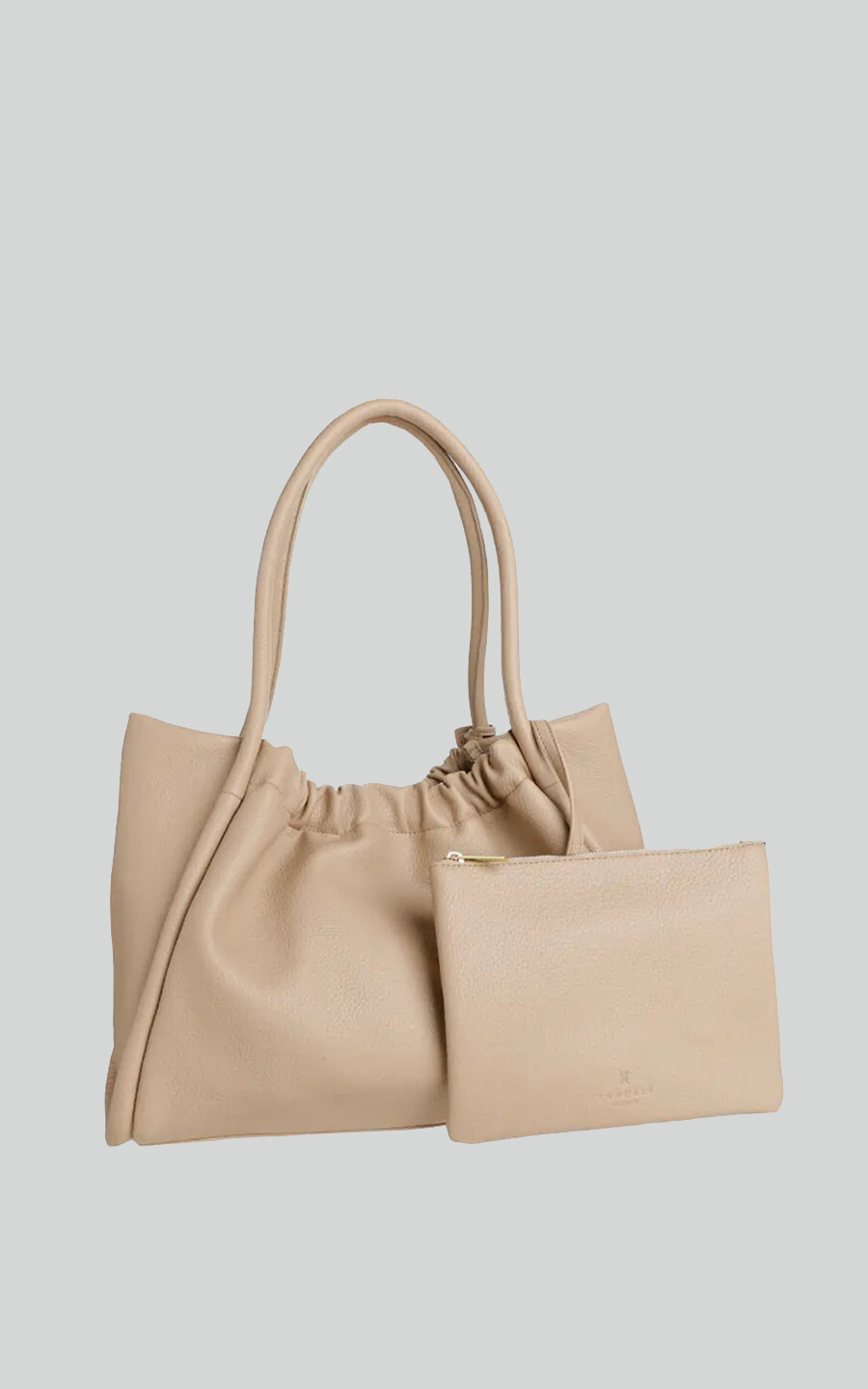 Donkerbeige Shopper