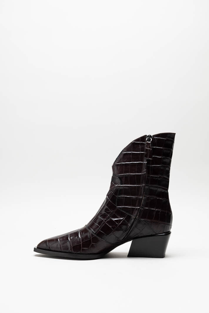 Donkerbruin Enkellaars hak image