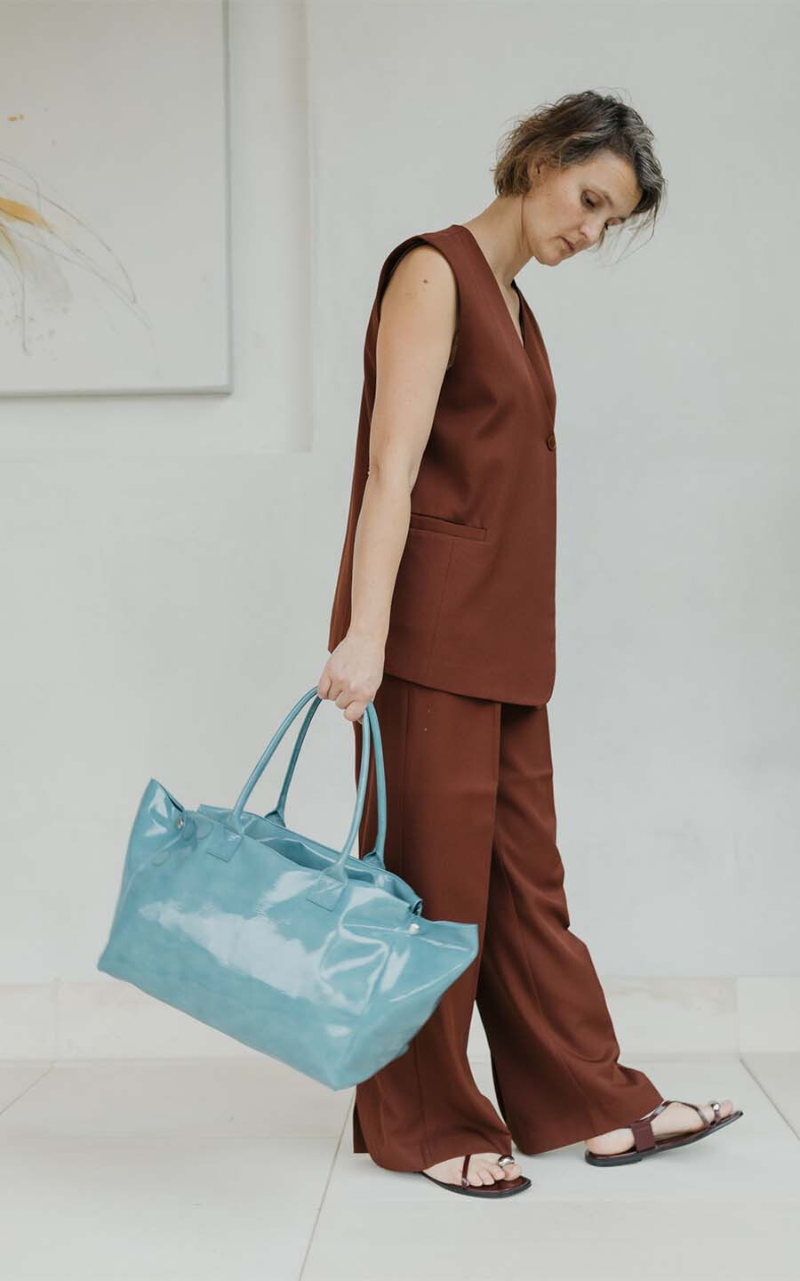 Blauw Shopper