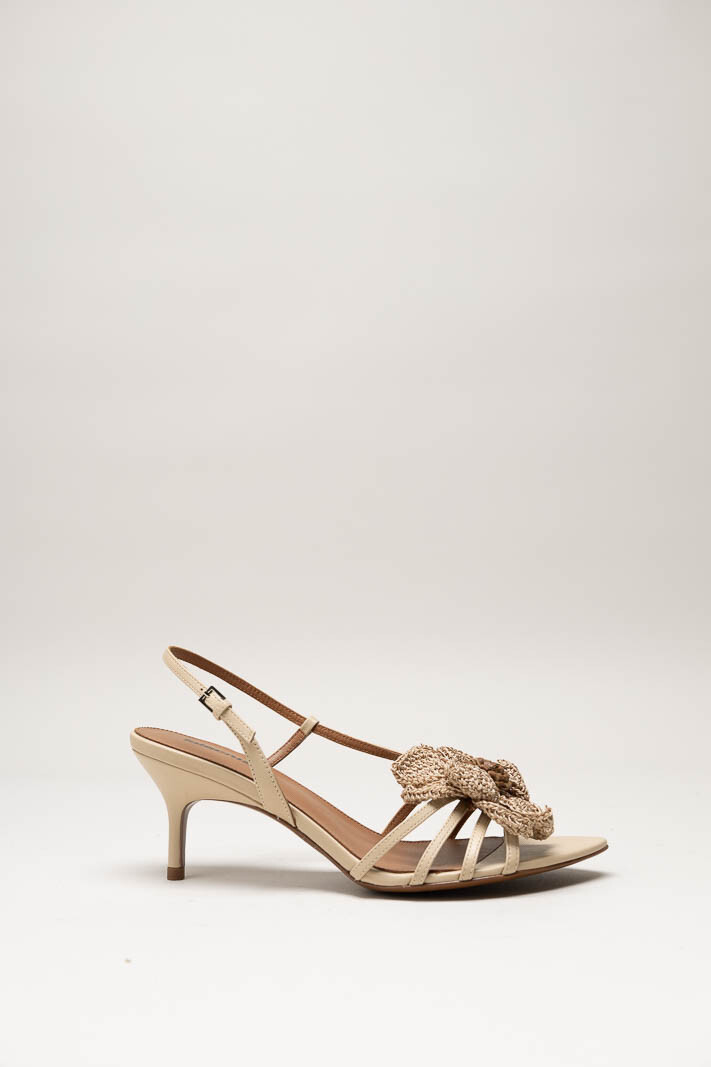 Beige Sandaal hak