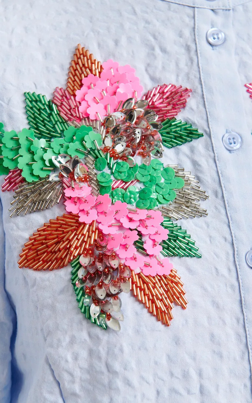 Lichtblauw Blouse image