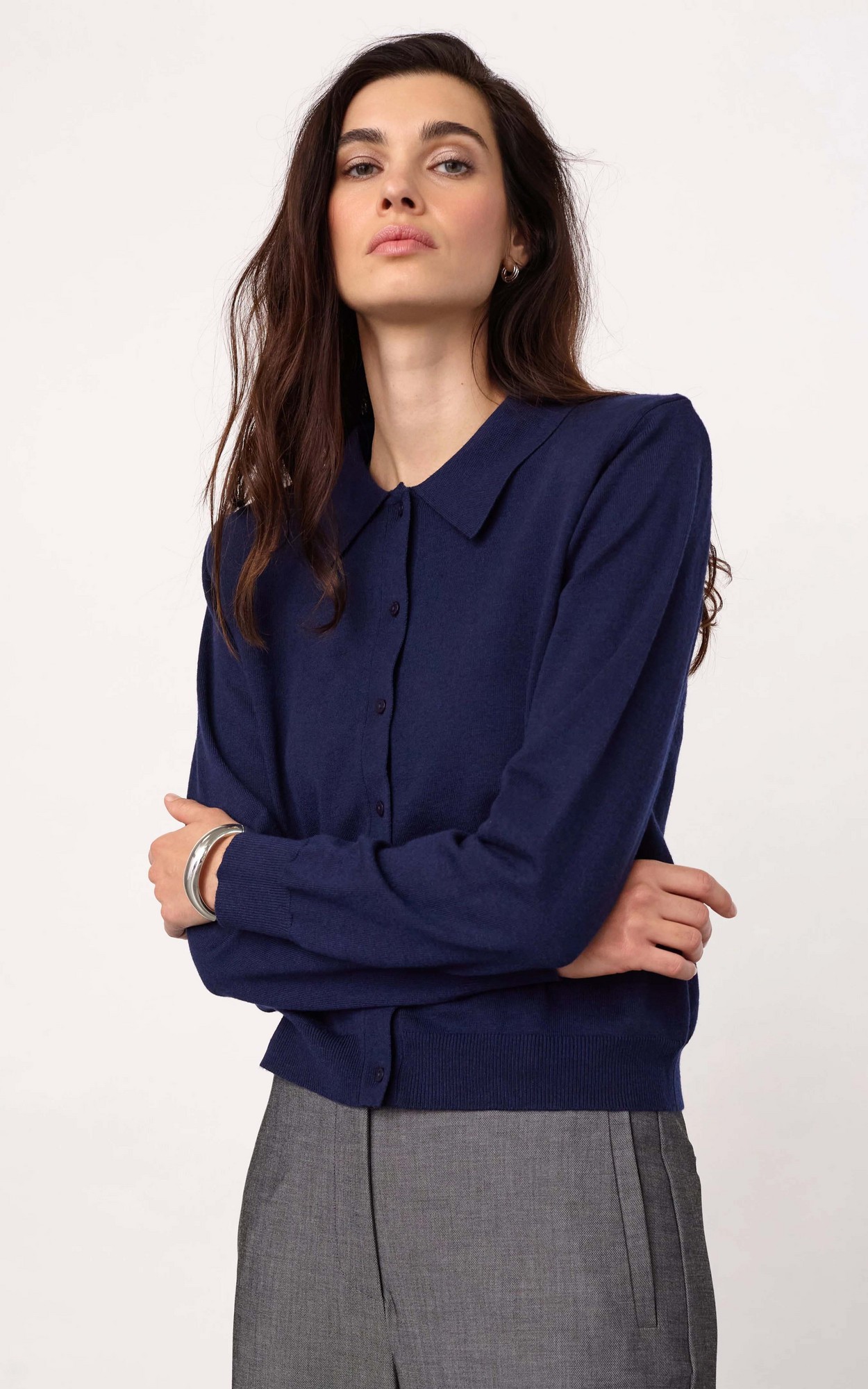 Blauw Cardigan