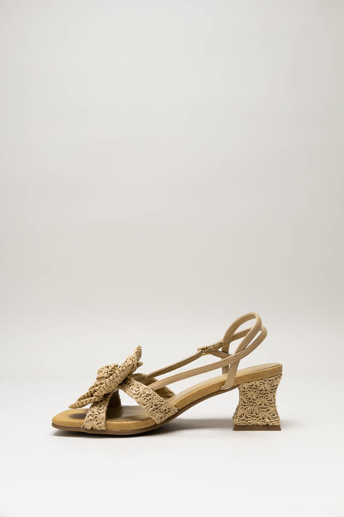 Donkerbeige Sandaal hak image