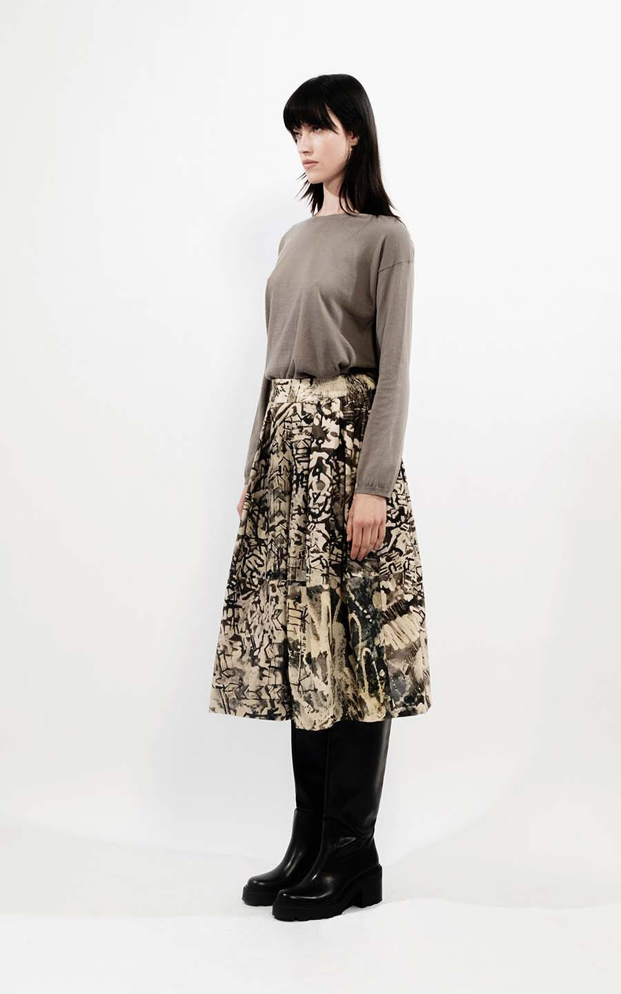 Multi beige Rok