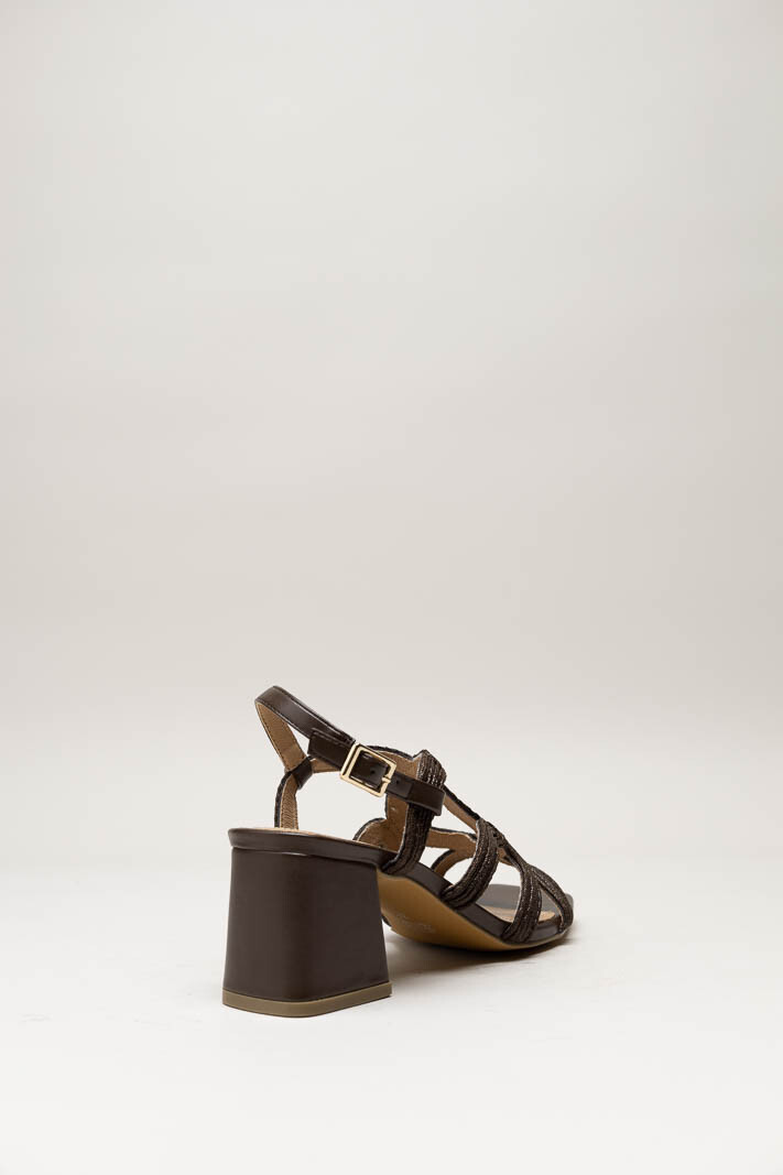 Donkerbruin Sandaal hak image