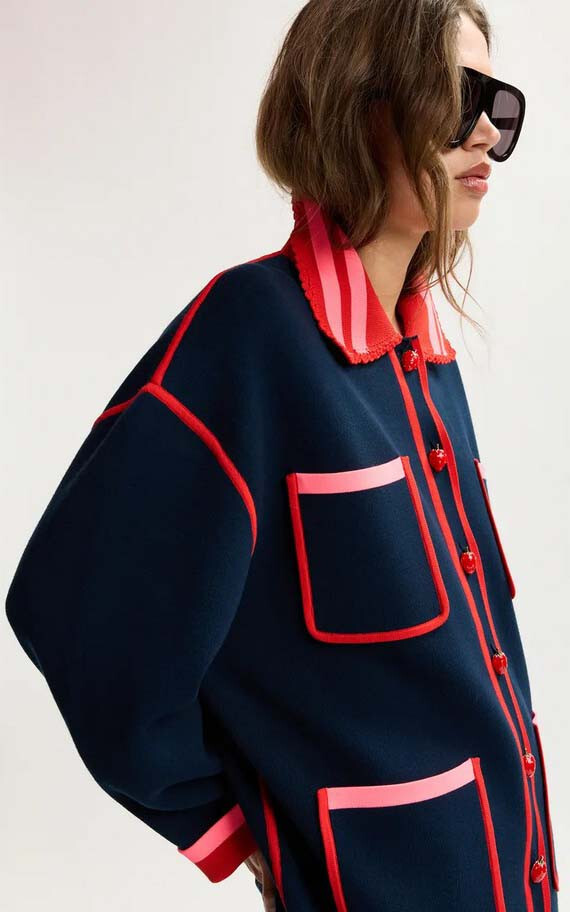 Donkerblauw Cardigan