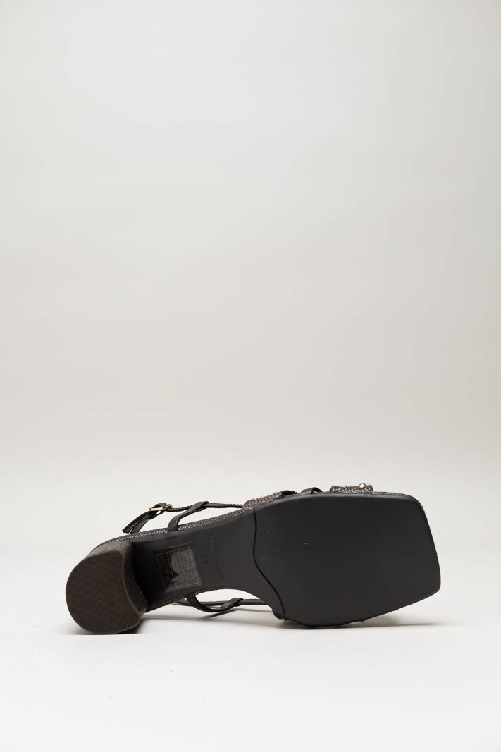 Donkerbruin Sandaal hak image