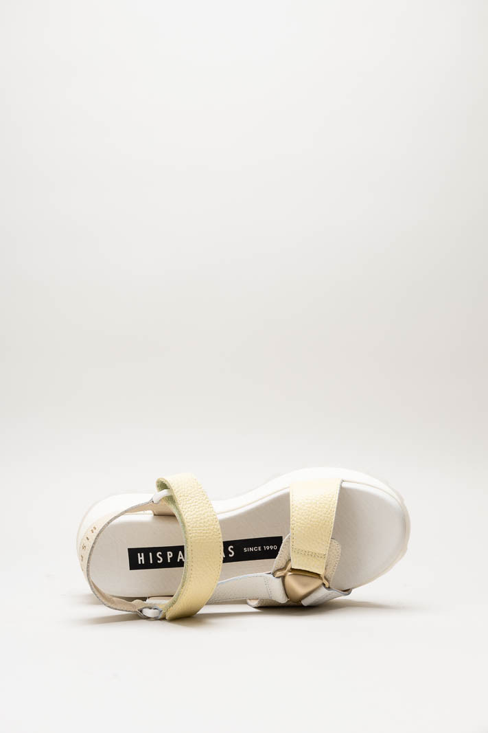 Multi beige Sandaal plat image