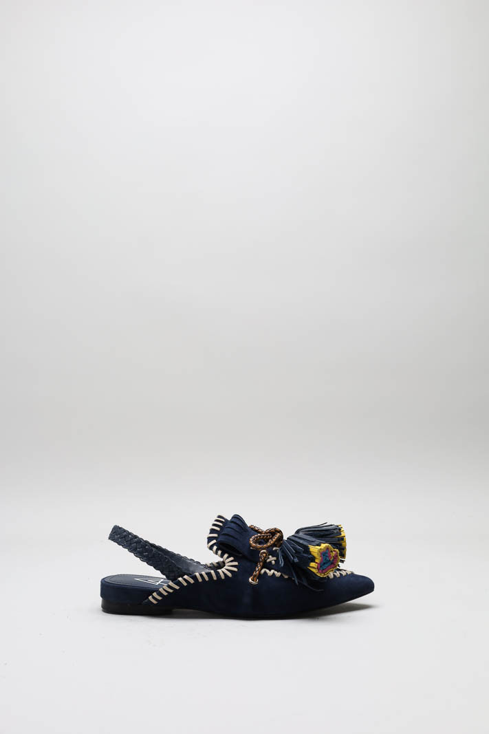 Donkerblauw Mocassin