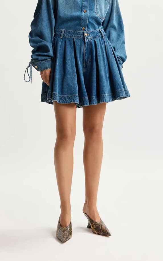 Blauw Short