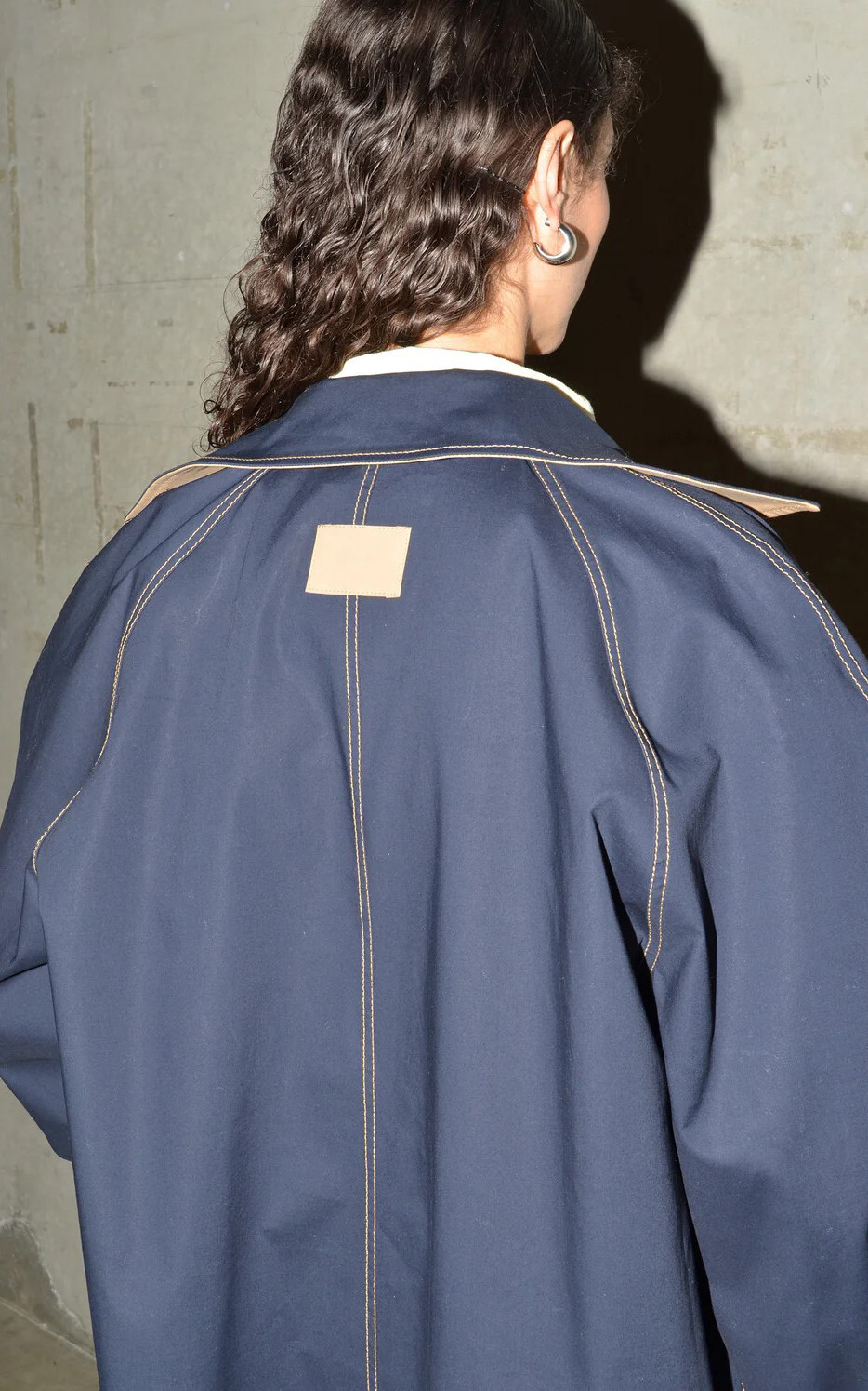 Marineblauw Jas image