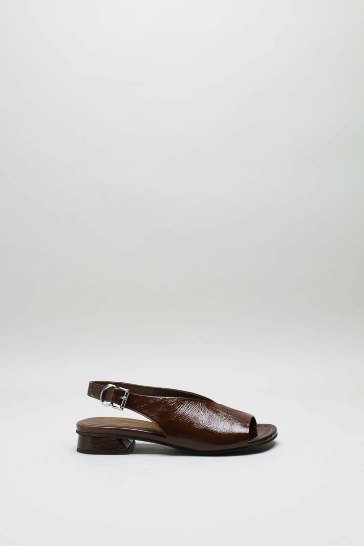 Cognac Sandaal plat