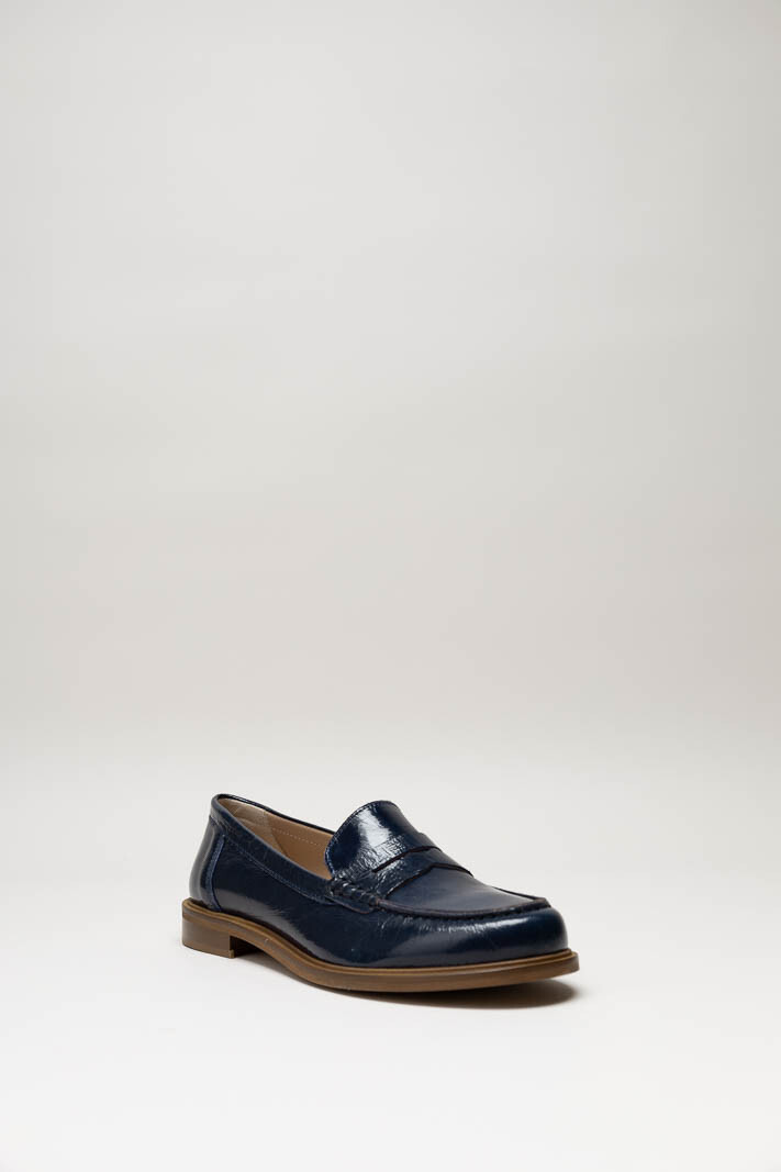 Donkerblauw Mocassin