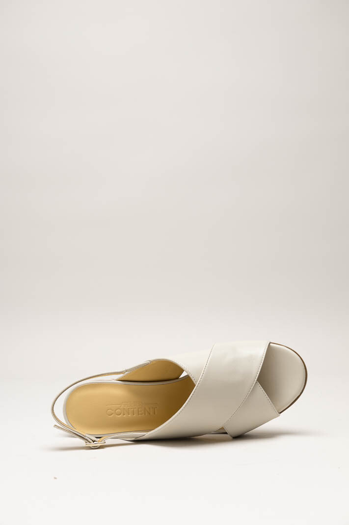 Lichtbeige Sandaal hak image