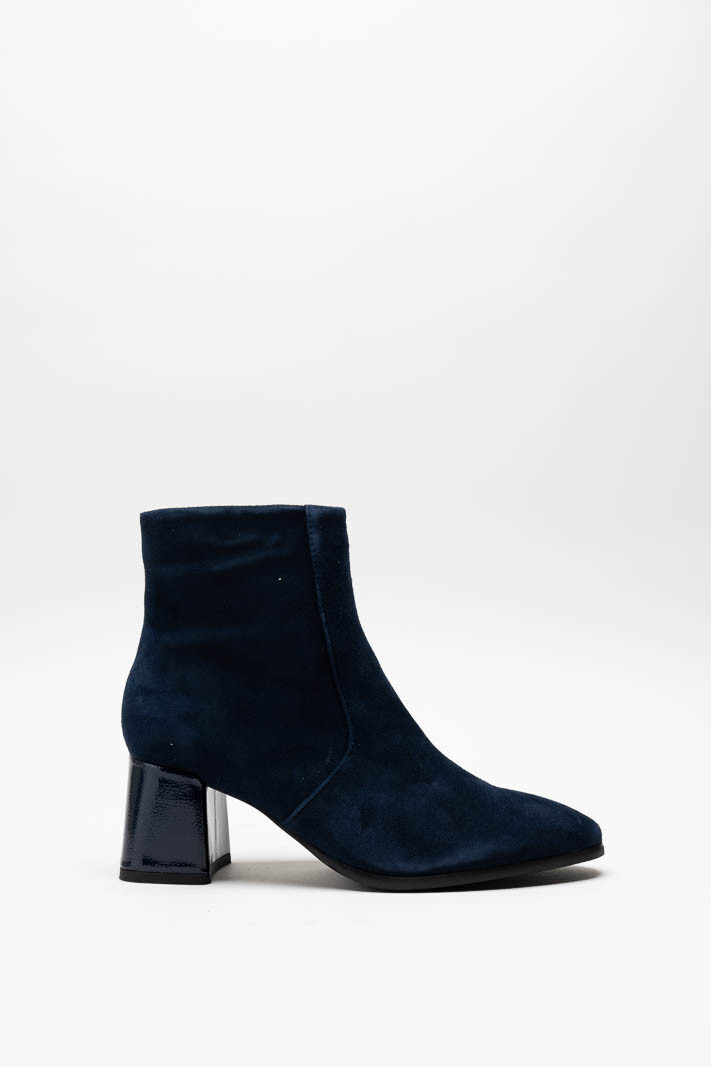 Donkerblauw Enkellaars hak