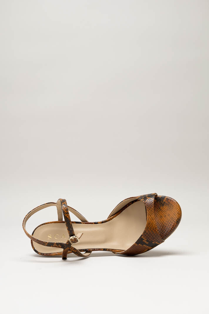 Roestbruin Sandaal hak image